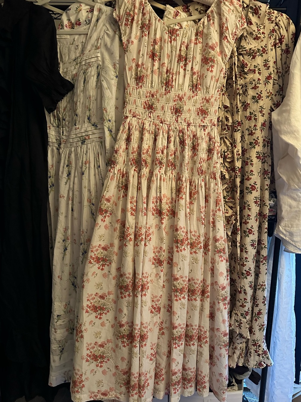 NWT $350 DOEN QUINETTE DRESS in IVORY LANTANA FLORAL Sz Medium - Picture 14 of 16